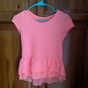 Girls’ SO Pink Peplum Top